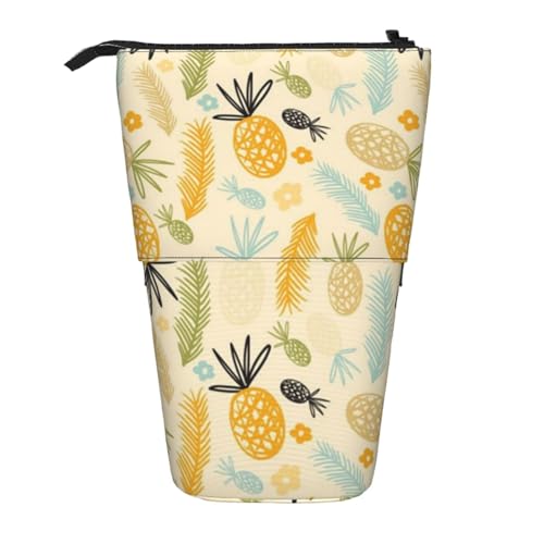 WSHFFILO Teleskop-Stifttasche mit Ananas-Muster, erweiterbar von WSHFFILO