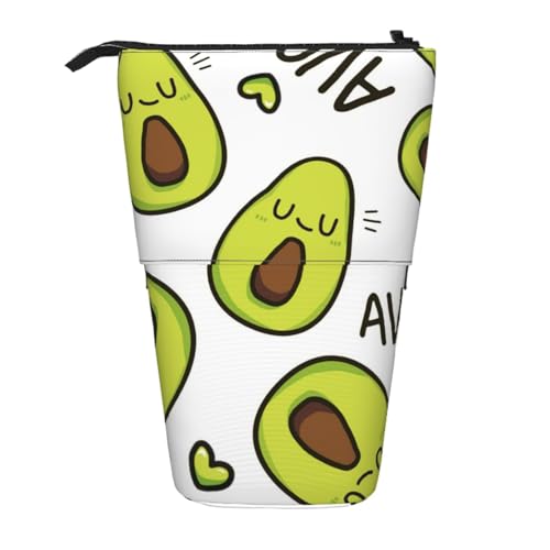 WSHFFILO Teleskop-Stifttasche mit Cartoon-Birnen-Motiv, erweiterbar von WSHFFILO