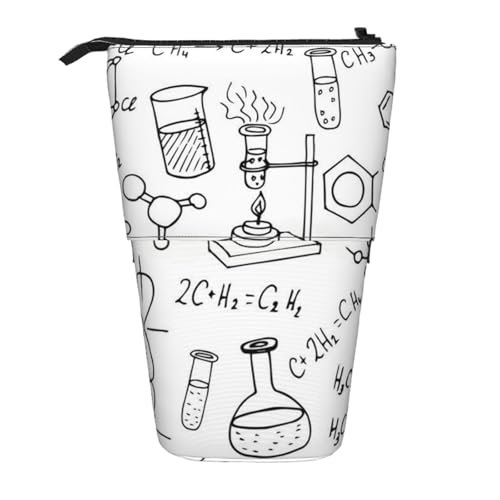 WSHFFILO Teleskop-Stifttasche mit Chemie-Druck, erweiterbar von WSHFFILO