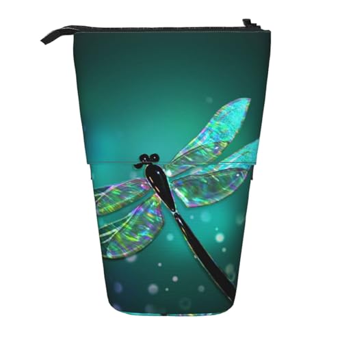 WSHFFILO Teleskop-Stifttasche mit Galaxie-Tier-Motiv, Libelle, erweiterbar von WSHFFILO