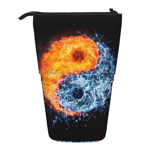 WSHFFILO Yin-Yang-Feuer mit Wasserdruck, Teleskop-Stifttasche, erweiterbar von WSHFFILO