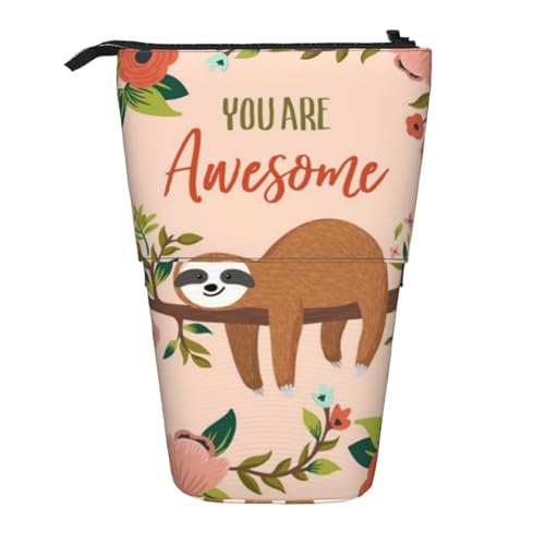 WSHFFILO You are Awesome Faultier bedrucktes Teleskop-Stiftetui von WSHFFILO