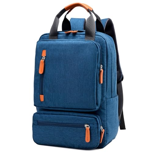 Laptop-Rucksack für Herren und Damen, College, Reisen, Arbeit, dunkelblau, L, Lässiger Tagesrucksack von WSLCN