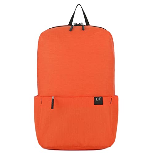 Ultraleichter Rucksack für Männer und Frauen, 10 l, wasserabweisend, Tagesrucksack, für Schule, Wandern, Camping, Reisen, Orange, S, Casual von WSLCN