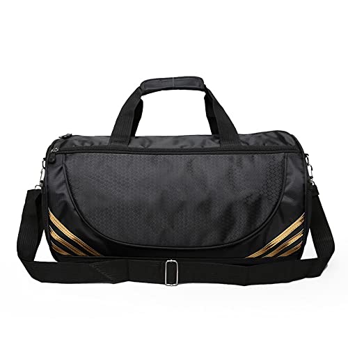 WSLCN Sporttasche Reisetasche Fitness Tasche Umhängetasche Gepäcktasche Taekwondo Gym Schultertasche Gold 45 * 25 * 25 cm von WSLCN