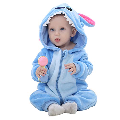 WSLCN Unisex Baby Weich Flanell Overall Süß Strampler Kapuzen Spielanzug Strampelanzug Winter Herbst Cartoon Tier Warm Alltag Blau 2 Asie 70(0-6 Monate) Blau 2 Asie 70(0-6 Monate) von WSLCN