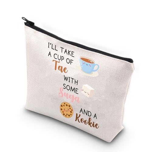 WSNANG Bangtan Boys Fans, Armee-Geschenk, K-Pop-Musikliebhaber-Tasche, eine Tasse Tae mit Suga und einem Kookie-Tragetasche, wiederverwendbare Einkaufstasche, Suga Kookie Tasche, Einheitsgröße, Modern von WSNANG