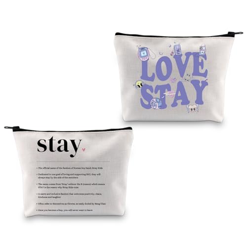 WSNANG SKZ K-POP Einkaufstasche für Jungen, Motiv: Love Stay aus Segeltuch, Geschenk für SKZ-Fans, Schultertasche, K-POP, Musikliebhaber, Merch, Stay Bag, Einheitsgröße, Modern von WSNANG