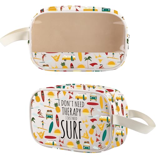 WSNANG Surfer Gifts I Just Need Surf Reise Strandtasche Sommer Strand Leben Surfen Mädchen Wasserdichte Kosmetiktasche, Cremeweiß, Surftasche WSNANG Surfer Gifts I Just Need Surf Reise Strandtasche Sommer Strand Leben Surfen Mädchen Wasserdichte Kosmetiktasche, Cremeweiß, Surftasche von WSNANG