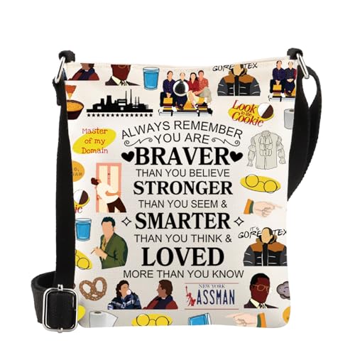 WSNANG TV-Show inspiriertes Geschenk S-einfeld TV Show Crossbody Bag S-einfeld Fans Umhängetasche Classic American Sitcom Merchandise, Look Cookie Cb von WSNANG