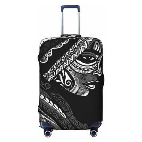 WSOIHFEC Gepäckhülle mit schwarzem Frauen-Tribal-Muster, elastisch, waschbar, kratzfest, Reisekoffer-Schutz, Gepäckhüllen für 45,7 - 81,3 cm (18 - 32 Zoll) Gepäck, Schwarz , M von WSOIHFEC