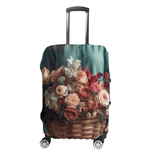 WSOIHFEC Reisegepäckabdeckung, elastisch, für Damen, die einen Korb hält, Gepäckabdeckung, kratzfest, waschbar, staubdicht, passend für 45,7 - 81,3 cm große Gepäckstücke, Lady Holding a Basket, M WSOIHFEC Reisegepäckabdeckung, elastisch, für Damen, die einen Korb hält, Gepäckabdeckung, kratzfest, waschbar, staubdicht, passend für 45,7 - 81,3 cm große Gepäckstücke, Lady Holding a Basket, M von WSOIHFEC