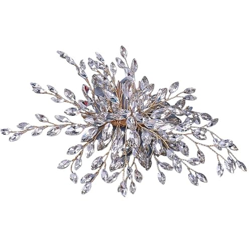 2 Stück Kristall Braut Haarkamm Strass Hochzeit Kopfschmuck Schmuck Braut Haarschmuck Frauen Party Ornamente für Frauen Mädchen von WSQHAO