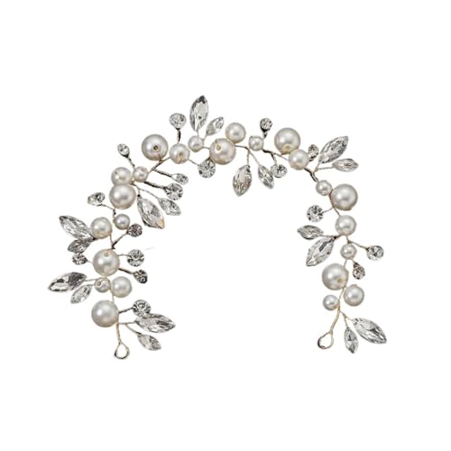 2 teile/satz Hochzeit Kopfschmuck Strass Faux Perle Braut Kopfschmuck Exquisite Haar Schmuck Braut Haar Zubehör for Hochzeit für Frauen Mädchen(Golden-2pcs) von WSQHAO