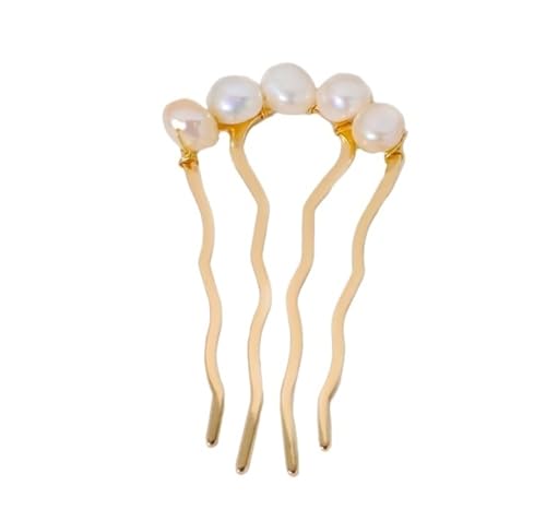 3/4 stücke Braut Kopfschmuck Perle Retro Haar Zubehör Einfache Frauen Schmuck Clips for für Frauen Mädchen(White-4pcs) von WSQHAO