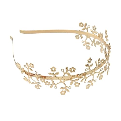 Braut Kopfschmuck Glänzend Hochzeit Haarkamm Blatt Zweig Stirnband Krone for Schmuck für Frauen Mädchen(Gold style G) von WSQHAO