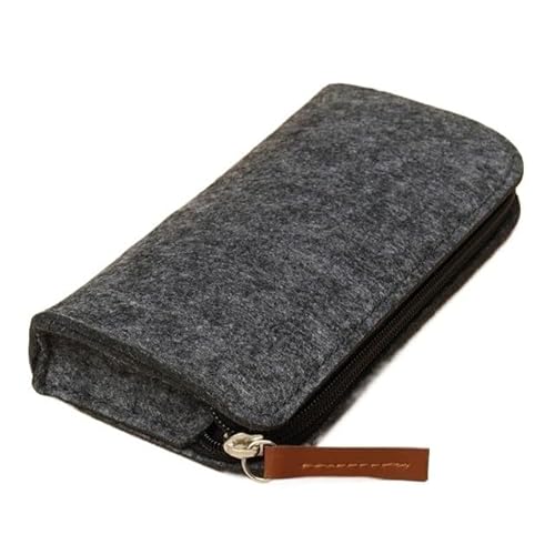 WSQHAO 2 Stück Federmäppchen Retro Stiftbeutel Reißverschluss Tragbare Geldbörse Schule Schreibwaren Bürobedarf FüR Teenager(Black A) von WSQHAO