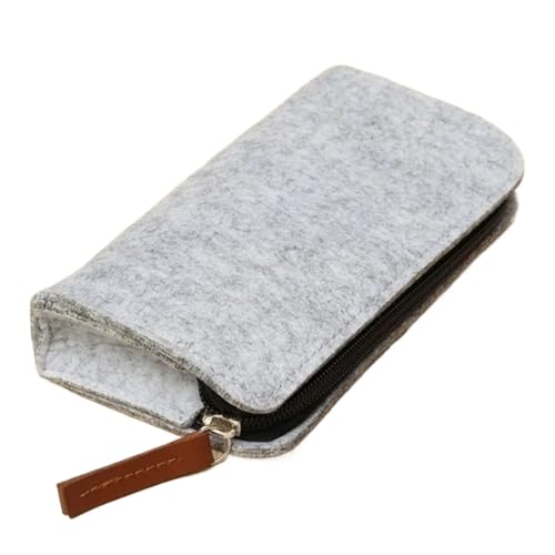WSQHAO 2 Stück Federmäppchen Retro Stiftbeutel Reißverschluss Tragbare Geldbörse Schule Schreibwaren Bürobedarf FüR Teenager(Grey A) von WSQHAO