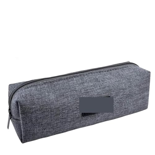 WSQHAO 2 Stück kleine Bleistiftbeutel mit Reißverschluss, Leinwand, Federmäppchen, Organizer for Schüler, Teenager, Erwachsene FüR Teenager(Dark Grey) von WSQHAO