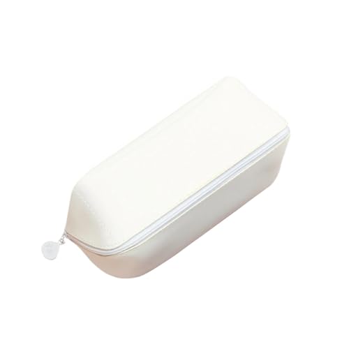 WSQHAO 2 stücke Bleistift Fällen Große Kapazität Bleistift Fall Schule Liefert Leder Schreibwaren Nette Stift Fall for Schule Bleistift Taschen FüR Teenager(White) von WSQHAO