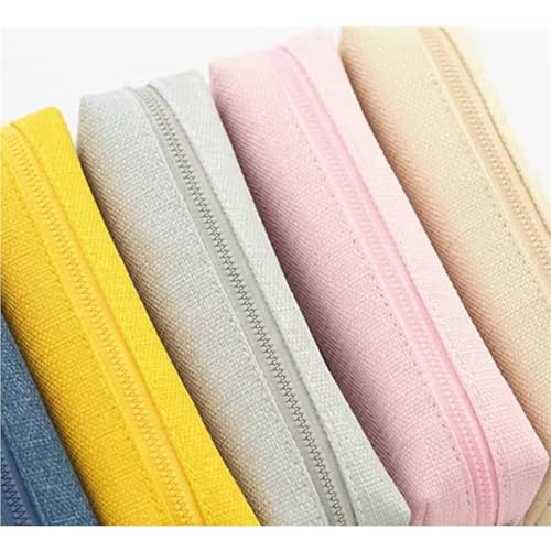 WSQHAO 2 stücke Bleistift Fall Schule Liefert Große Kapazität Bleistift Beutel Estuches Stift Fall Trousse Scolaire Schreibwaren Pencilcase FüR Teenager(Yellow) von WSQHAO