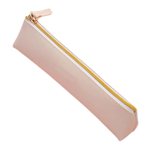 WSQHAO 2 stücke Bleistift Tasche Einfarbig Student Lieferungen Zipper Taschen Bleistift Fall Beutel Schule Büro Schreibwaren FüR Teenager(Beige) von WSQHAO