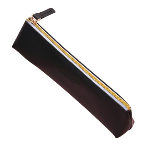 WSQHAO 2 stücke Bleistift Tasche Einfarbig Student Lieferungen Zipper Taschen Bleistift Fall Beutel Schule Büro Schreibwaren FüR Teenager(Black) von WSQHAO