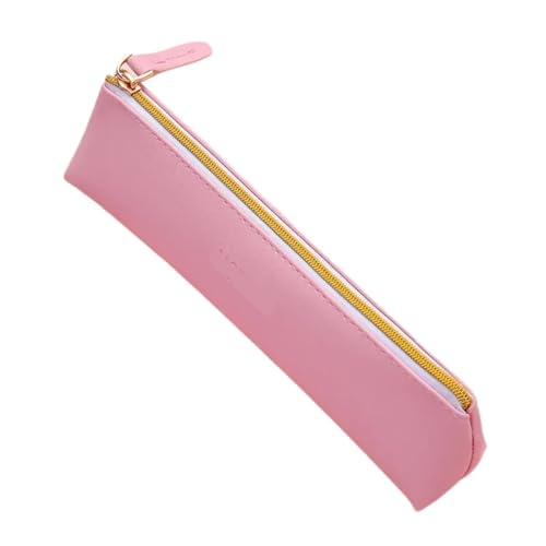 WSQHAO 2 stücke Bleistift Tasche Einfarbig Student Lieferungen Zipper Taschen Bleistift Fall Beutel Schule Büro Schreibwaren FüR Teenager(Pink) von WSQHAO