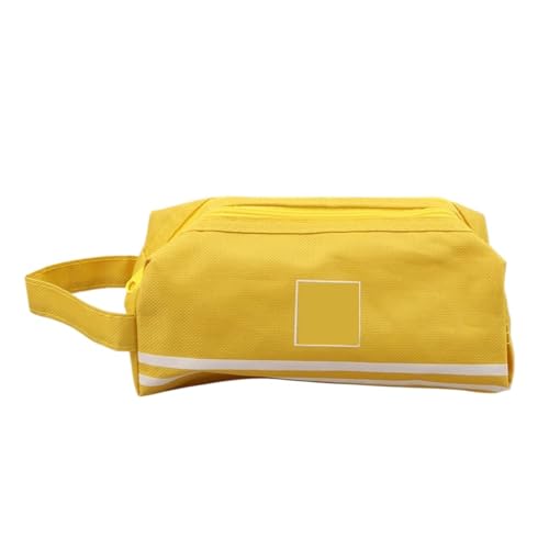 WSQHAO 2 stücke Doppel Schicht Tragbare Bleistift Fall Oxford Tuch Doppel-reißverschluss Bleistift Tasche for Studenten Zurück Zu Schule Lagerung Schreibwaren versorgung FüR Teenager(Yellow) von WSQHAO