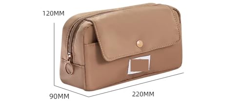 WSQHAO 2 stücke Einfachheit Bleistift Fall for Studenten Einfarbig Stift Tasche Große Kapazität Schreibwaren Lagerung Tasche Schule Liefert FüR Teenager(Brown) von WSQHAO