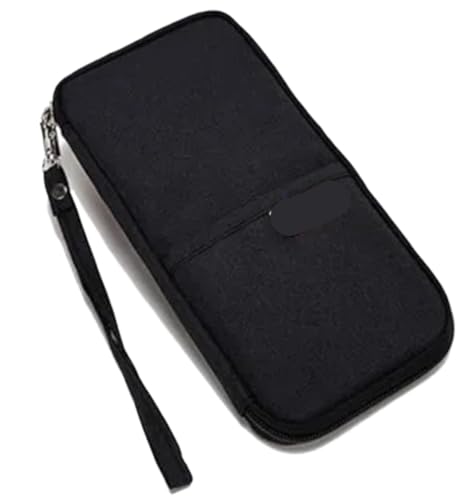 WSQHAO 2 stücke Einfarbig Leinwand Schule Bleistift Fall Große Kapazität Bleistift Tasche Kreative Schreibwaren Stift Fall Bleistift Box FüR Teenager(Black) von WSQHAO