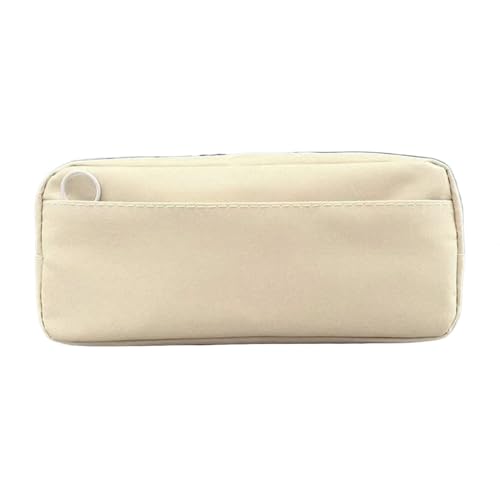 WSQHAO 2 stücke Große Kapazität Bleistift Fall Nette Bleistifte Fällen Stift Fall Große Schule Liefert Schreibwaren Bleistift Taschen Bleistift Beutel FüR Teenager(Beige) von WSQHAO