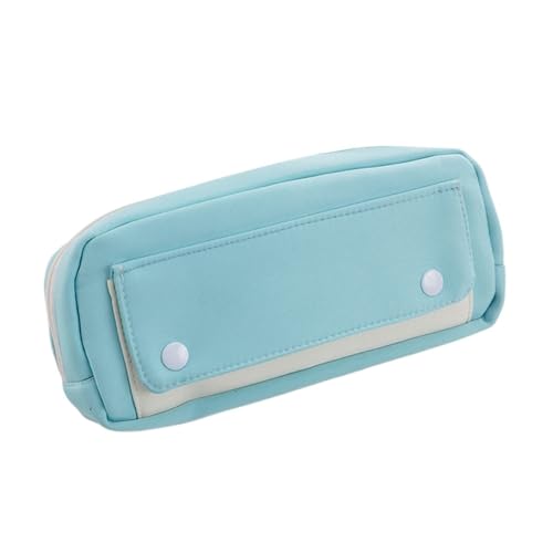 WSQHAO 2 stücke Große Kapazität Bleistift Fall Schule Nette Stift Fall Multi-funktionale Stift Taschen Bleistifte Beutel Lagerung Studenten Schreibwaren FüR Teenager(Blue) von WSQHAO
