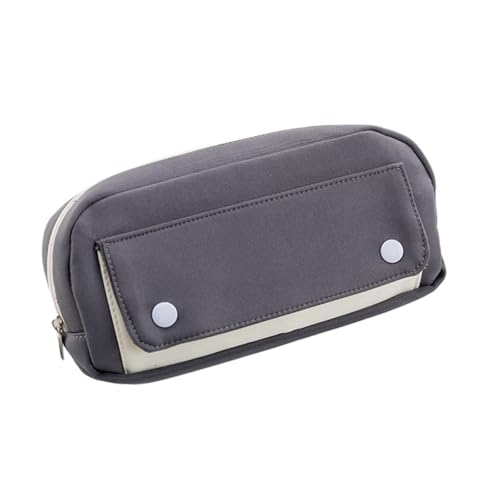 WSQHAO 2 stücke Große Kapazität Bleistift Fall Schule Nette Stift Fall Multi-funktionale Stift Taschen Bleistifte Beutel Lagerung Studenten Schreibwaren FüR Teenager(Grey) von WSQHAO