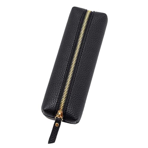 WSQHAO 2 stücke Große Kapazität Stift Tasche Leder Stift Fall Schreibwaren Halter Lagerung Box Zipper Bleistift Beutel Schule Liefert FüR Teenager(Black) von WSQHAO