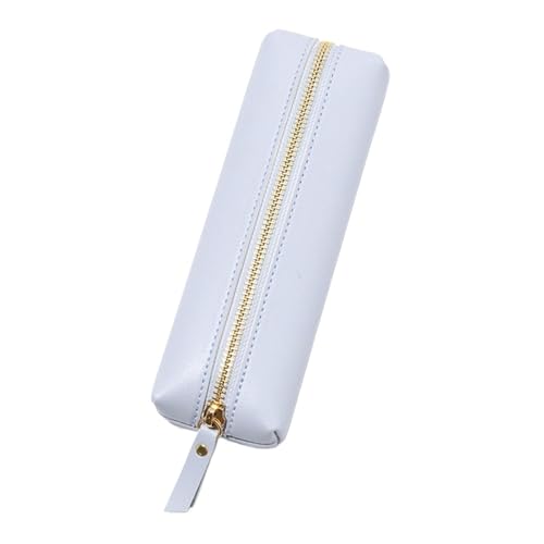 WSQHAO 2 stücke Große Kapazität Stift Tasche Leder Stift Fall Schreibwaren Halter Lagerung Box Zipper Bleistift Beutel Schule Liefert FüR Teenager(Light Blue) von WSQHAO