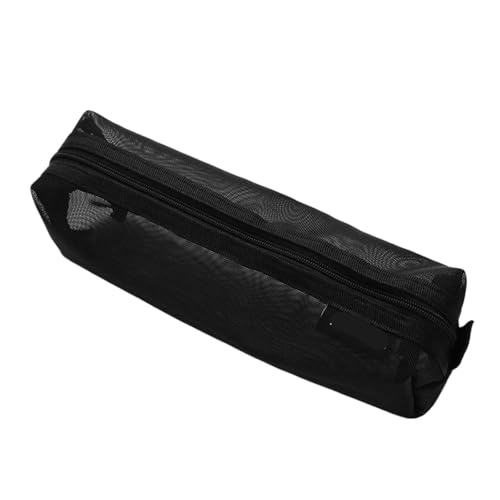 WSQHAO 2 stücke Große Kapazität Tragbare Bleistift Tasche Transparent Bleistift Fall Einfache Lagerung Bleistift Box Büro Schule Liefert Schreibwaren Box FüR Teenager(Black) von WSQHAO