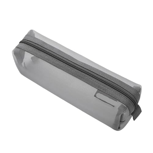 WSQHAO 2 stücke Große Kapazität Tragbare Bleistift Tasche Transparent Bleistift Fall Einfache Lagerung Bleistift Box Büro Schule Liefert Schreibwaren Box FüR Teenager(Grey) von WSQHAO