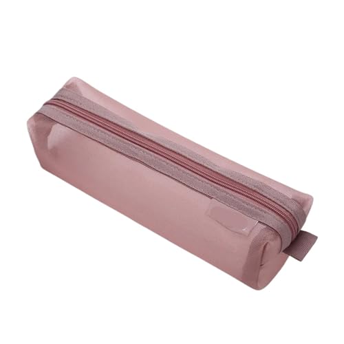 WSQHAO 2 stücke Große Kapazität Tragbare Bleistift Tasche Transparent Bleistift Fall Einfache Lagerung Bleistift Box Büro Schule Liefert Schreibwaren Box FüR Teenager(Red) von WSQHAO