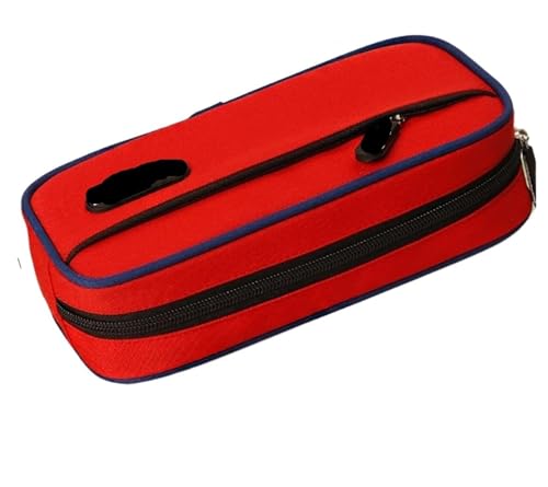 WSQHAO 2 stücke Kreative Bleistift Fall Nette Junge Mädchen Bleistift Fällen Lagerung Stift Tasche Große Große Schreibwaren Box Schule Studenten Liefert FüR Teenager(Red) von WSQHAO