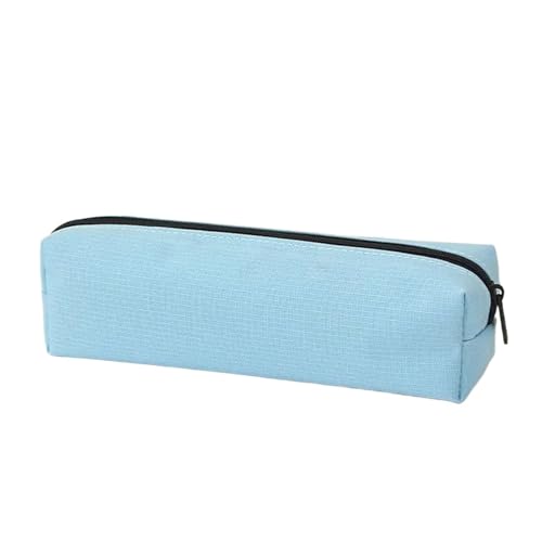 WSQHAO 2 stücke Tragbare Einfarbig Stift Tasche Schule Liefert Tragen-beständig Bleistift Fall Oxford Große Kapazität Schreiben Beutel Studenten FüR Teenager(Light Blue) von WSQHAO