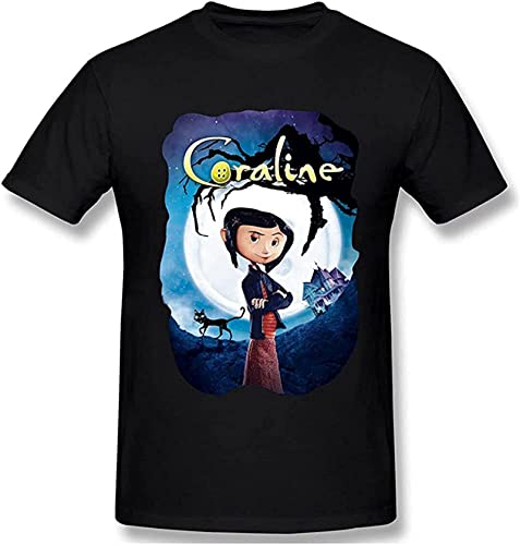 Mens' Coraline Movie Graphic T-Shirt Short Sleeve Cotton Tops Mens' Coraline Movie Graphic T-Shirt Short Sleeve Cotton Tops von WSVSW