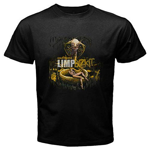 New LIMP Bizkit *Gold Cobra Logo Men's Black T-Shirt Size S to 3XL von WSVSW