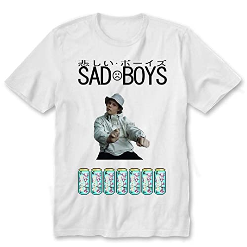 Sad Boys Yung Lean w DMN T-Shirt Sudadera Con Capucha Blanca von WSVSW