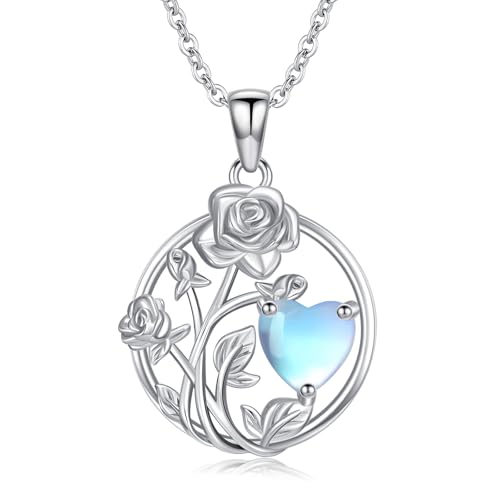 WSX 12 Geburtsmonatsblumen Halskette 925 Sterlingsilber Einzigartiger Blumenherz Juni Geburtsstein Anhänger Jubiläumsschmuck Geburtstagsgeschenk WSX 12 Geburtsmonatsblumen Halskette 925 Sterlingsilber Einzigartiger Blumenherz Juni Geburtsstein Anhänger Jubiläumsschmuck Geburtstagsgeschenk von WSX