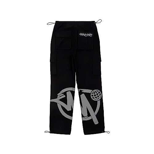 Minus Two Cargo Damen Baggy Jeans Y2k Cargo Hosen Damen Hip-Hop Hose Jogginghose Damen Herren Cargo Jogginghose 2024 Harajuku Hip Hop Print Loose Men Rock Straight Hose Mit Weitem Bein C6 von WSYZXXN