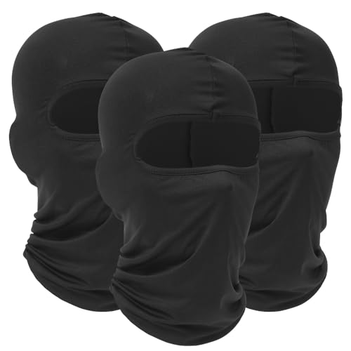 WTACTFUL 3er Set - Sturmhaube Motorrad Damen Herren Skimaske Balaclava Sommer Winter Haube Unter Helm Atmungsaktiv Winddicht Motorradfahren Fahrrad Radfahren Skifahren Snowboarden Schwarz WTACTFUL 3er Set - Sturmhaube Motorrad Damen Herren Skimaske Balaclava Sommer Winter Haube Unter Helm Atmungsaktiv Winddicht Motorradfahren Fahrrad Radfahren Skifahren Snowboarden Schwarz von WTACTFUL