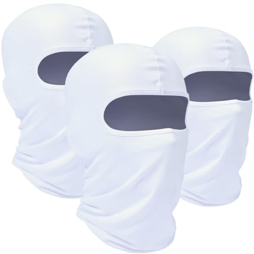 WTACTFUL 3er Set - Sturmhaube Motorrad Damen Herren Skimaske Balaclava Sommer Winter Haube Unter Helm Atmungsaktiv Winddicht Motorradfahren Fahrrad Radfahren Skifahren Snowboarden Weiß WTACTFUL 3er Set - Sturmhaube Motorrad Damen Herren Skimaske Balaclava Sommer Winter Haube Unter Helm Atmungsaktiv Winddicht Motorradfahren Fahrrad Radfahren Skifahren Snowboarden Weiß von WTACTFUL