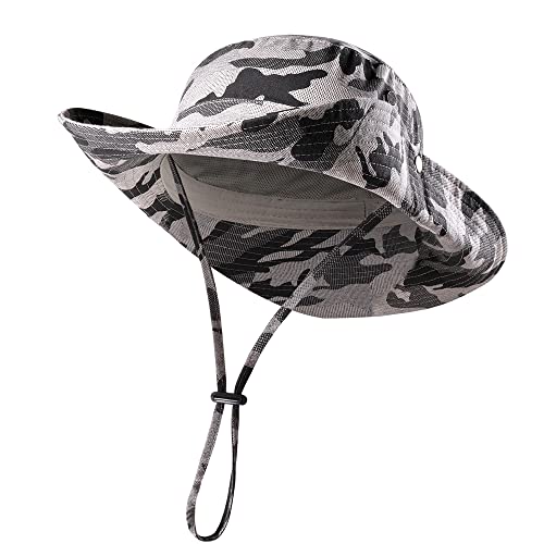 WTACTFUL Baumwolle Sonnenhut Herren UV Schutz Fischerhüte Faltbar Anglerhut Sonnenschutz Hut Outdoor Sommerhut Wanderhut Camping Reisen Angeln 01 von WTACTFUL