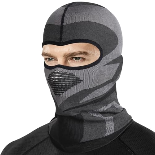 WTACTFUL Sturmhaube Winter Balaclava Skimaske für Outdoorsports Radfahren, Motorrad Fahren, Snowboarden, Skifahren Winddicht Warm Gesichtshaube Herren/Damen Schwarz von WTACTFUL